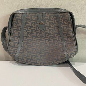 Vintage 1970s Pierre Cardin Monogram Shoulder Bag - Gray